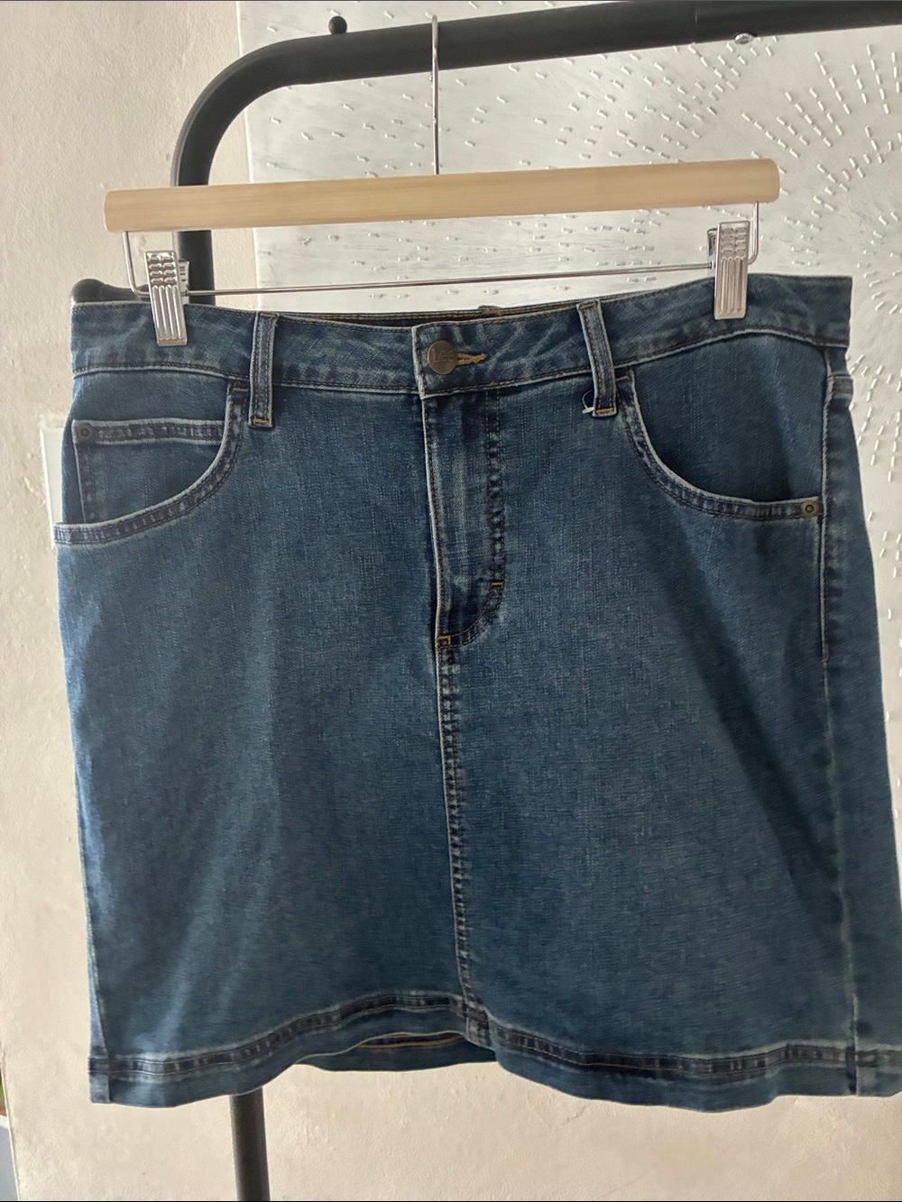 Lee Dark Blue Denim Pencil Skirt
